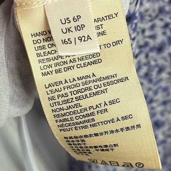 By Anthropologie • Caia Open-Shoulder Blouse Blue Floral - Picture 6 of 6